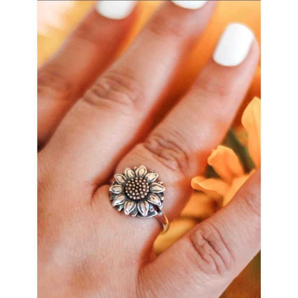 James Avery Wild Sunflower Ring SIZE 8 - Picture 14 of 15